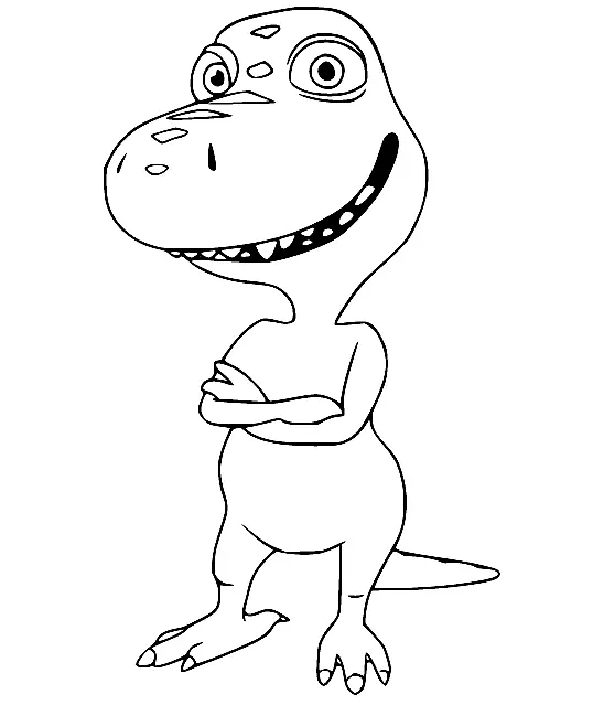 Tren Dinosaurios Para Colorear 30