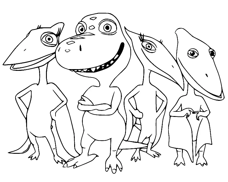 Tren Dinosaurios Para Colorear 32