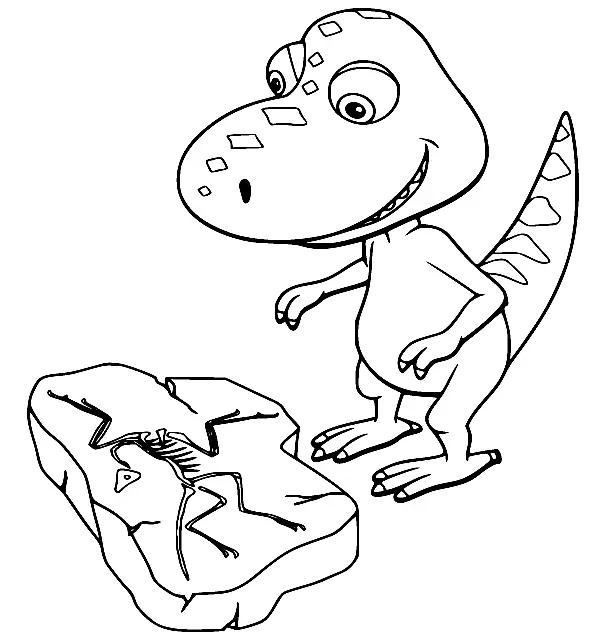 Tren Dinosaurios Para Colorear 34