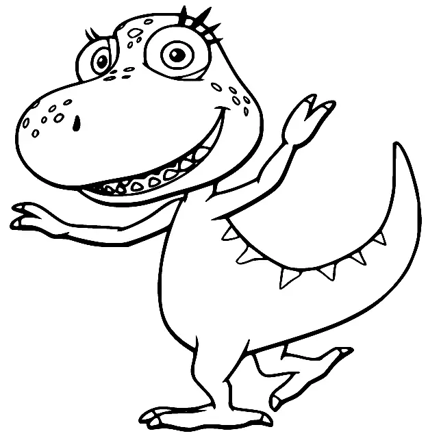 Dinosaurierzug Ausmalbilder 4