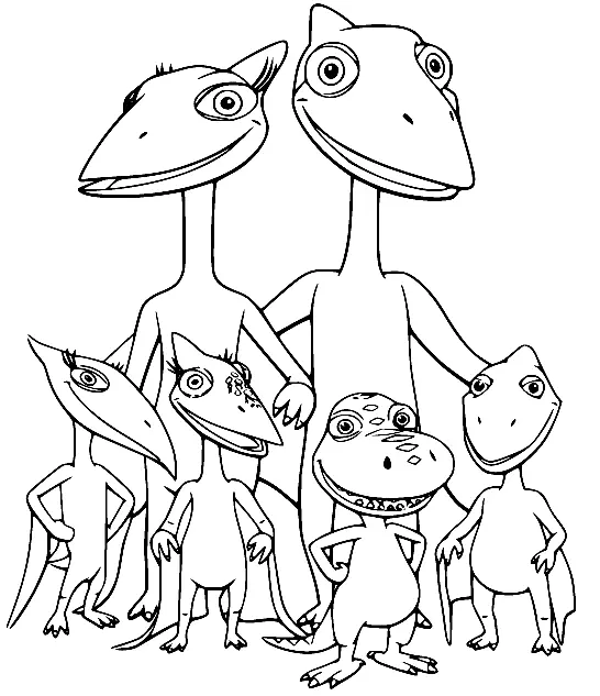 Tren Dinosaurios Para Colorear 46