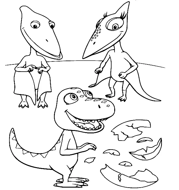 Tren Dinosaurios Para Colorear 68