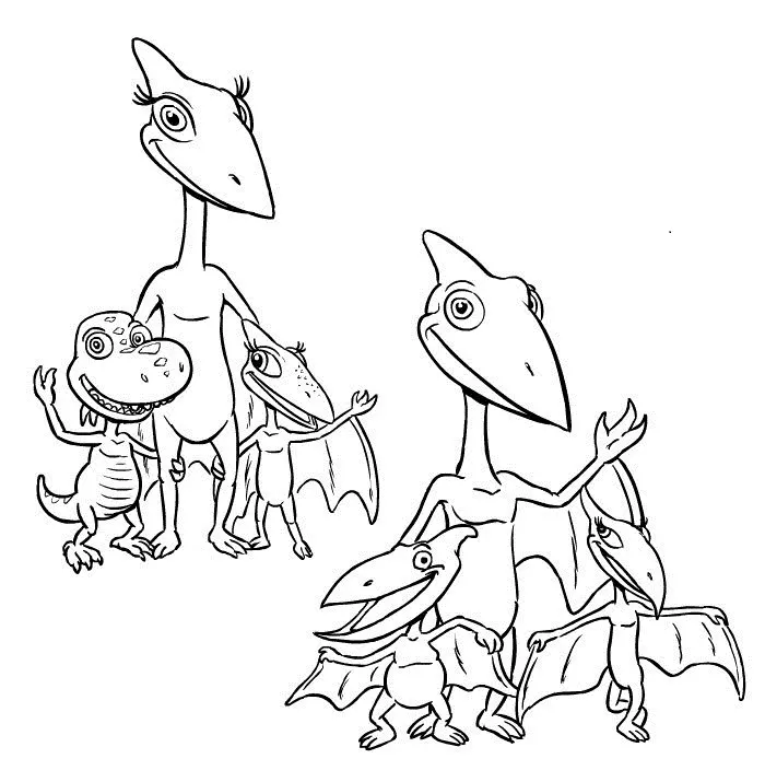 Tren Dinosaurios Para Colorear 9