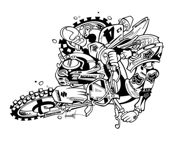 Motorrad Ausmalbilder 28