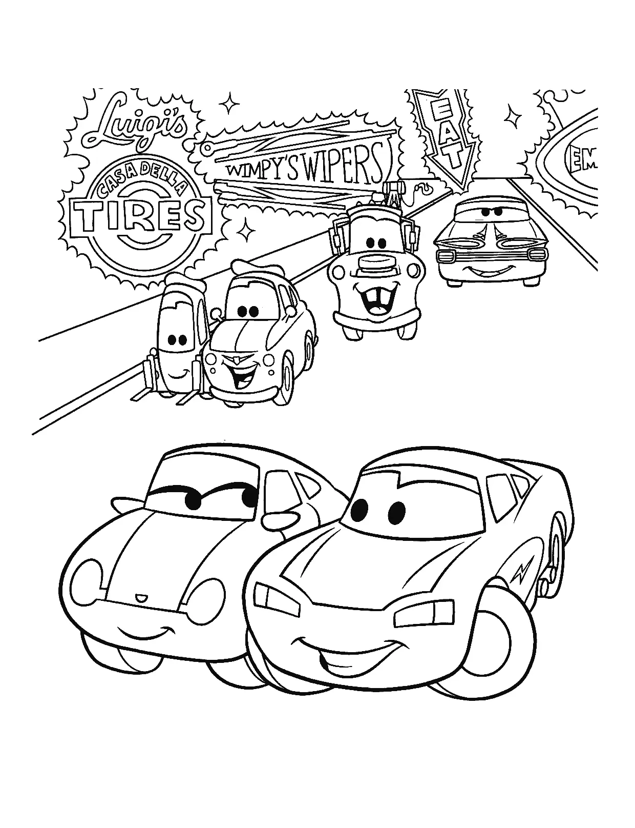 Disney Cars Ausmalbilder 6