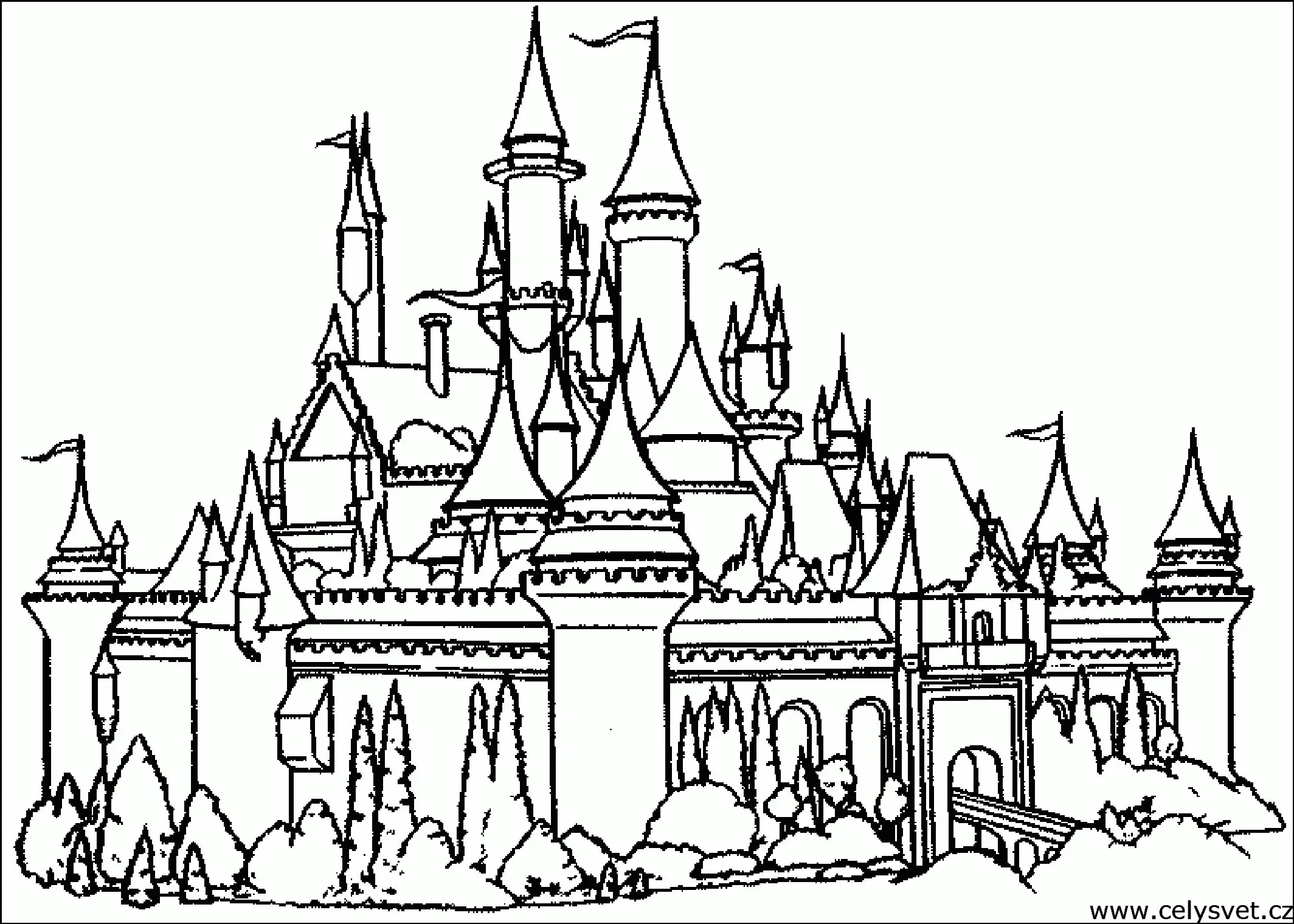Castillo Disney Para Colorear 1
