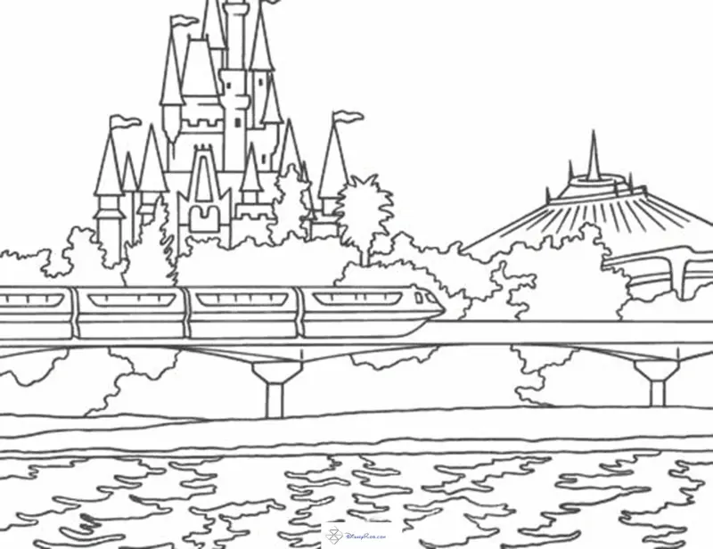 Castillo Disney Para Colorear 10