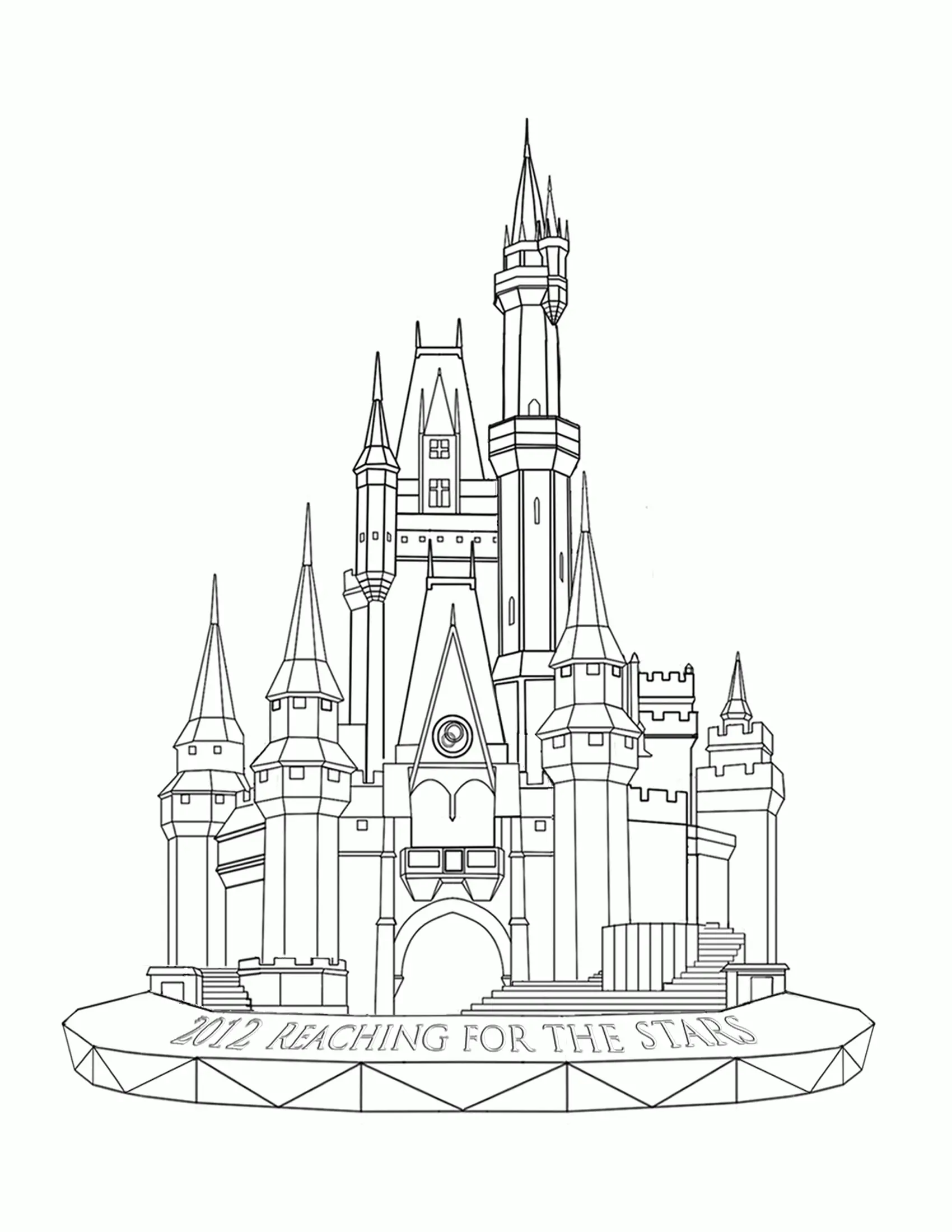 Castillo Disney Para Colorear 12