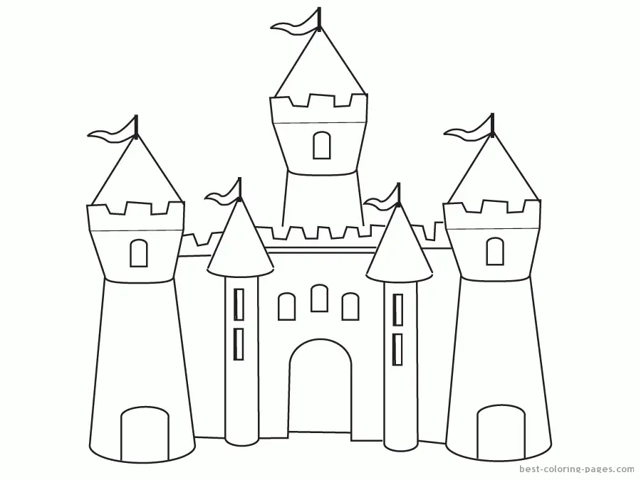 Castillo Disney Para Colorear 13