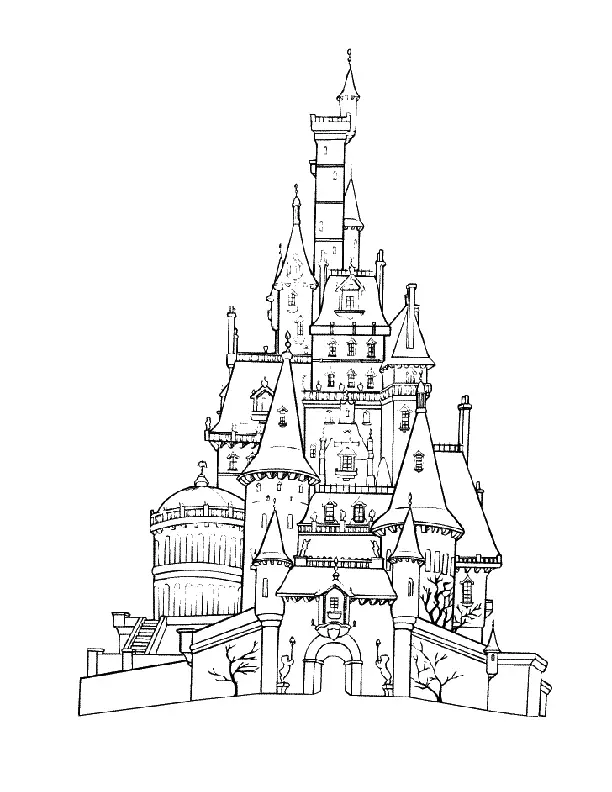 Castillo Disney Para Colorear 16