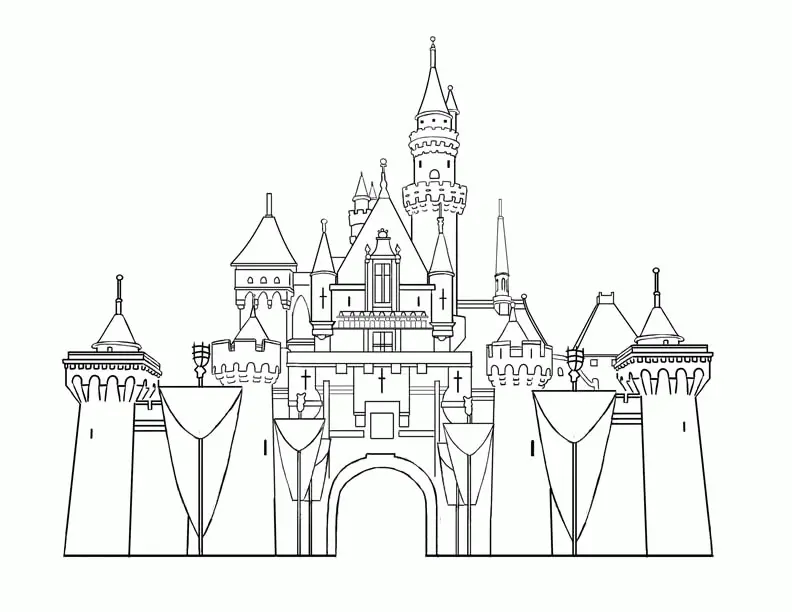Castillo Disney Para Colorear 2