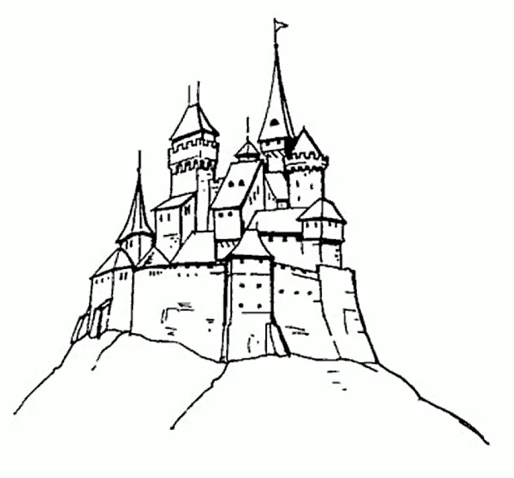 Castillo Disney Para Colorear 30