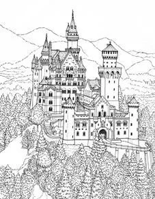 Castillo Disney Para Colorear 4