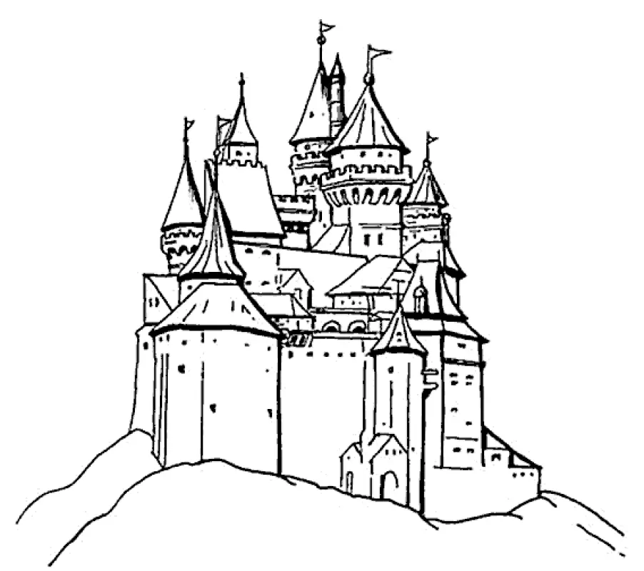 Castillo Disney Para Colorear 5