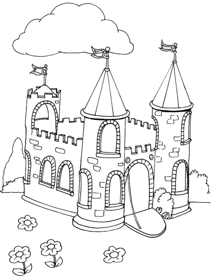 Castillo Disney Para Colorear 6