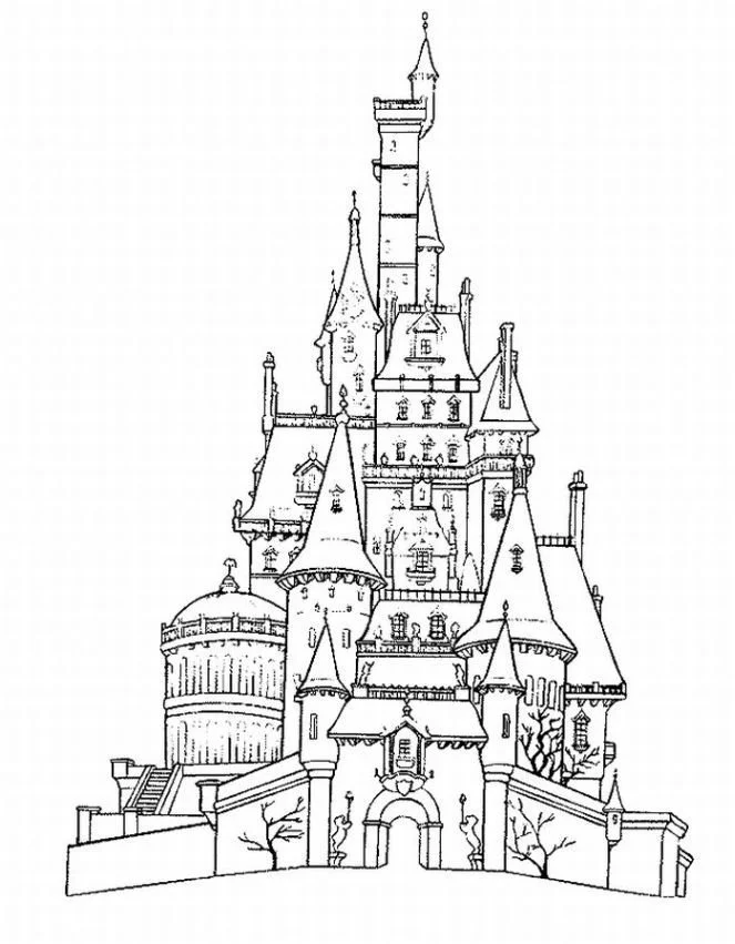 Castillo Disney Para Colorear 8