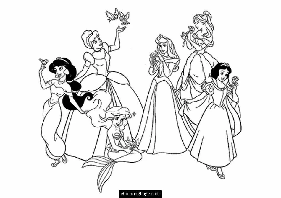 Princesas Disney Para Colorear 31