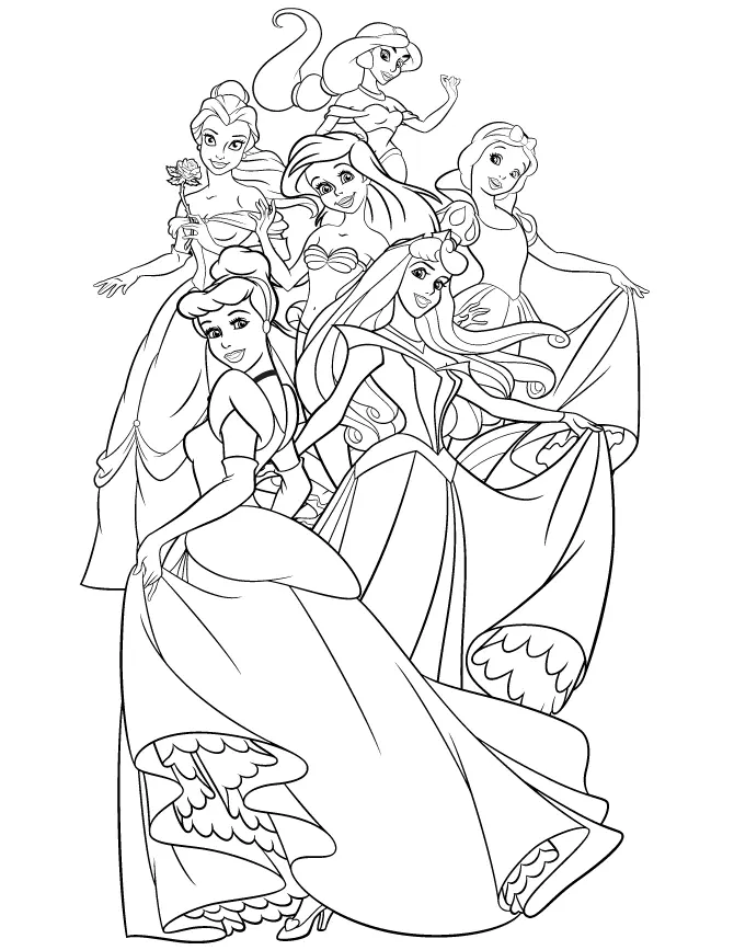 Princesas Disney Para Colorear 5
