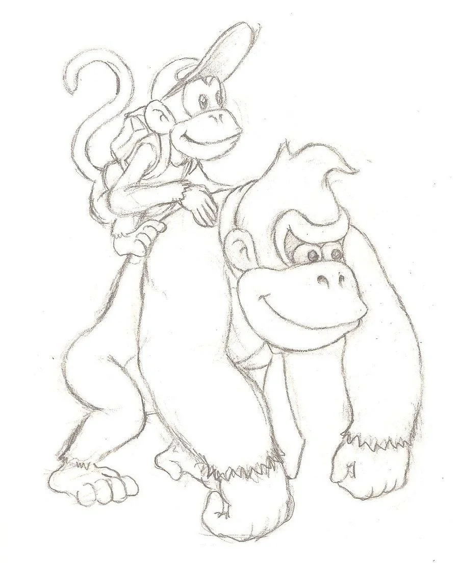 Donkey Kong Coloring Pages 22