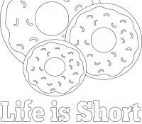 Donut Coloring Pages