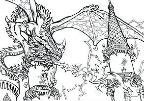 Drachen Ausmalbilder 41
