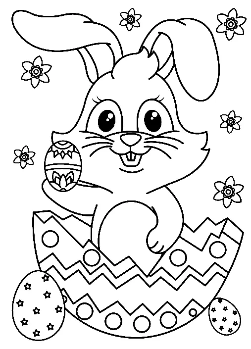 Easter Bunny Coloring Pages 65