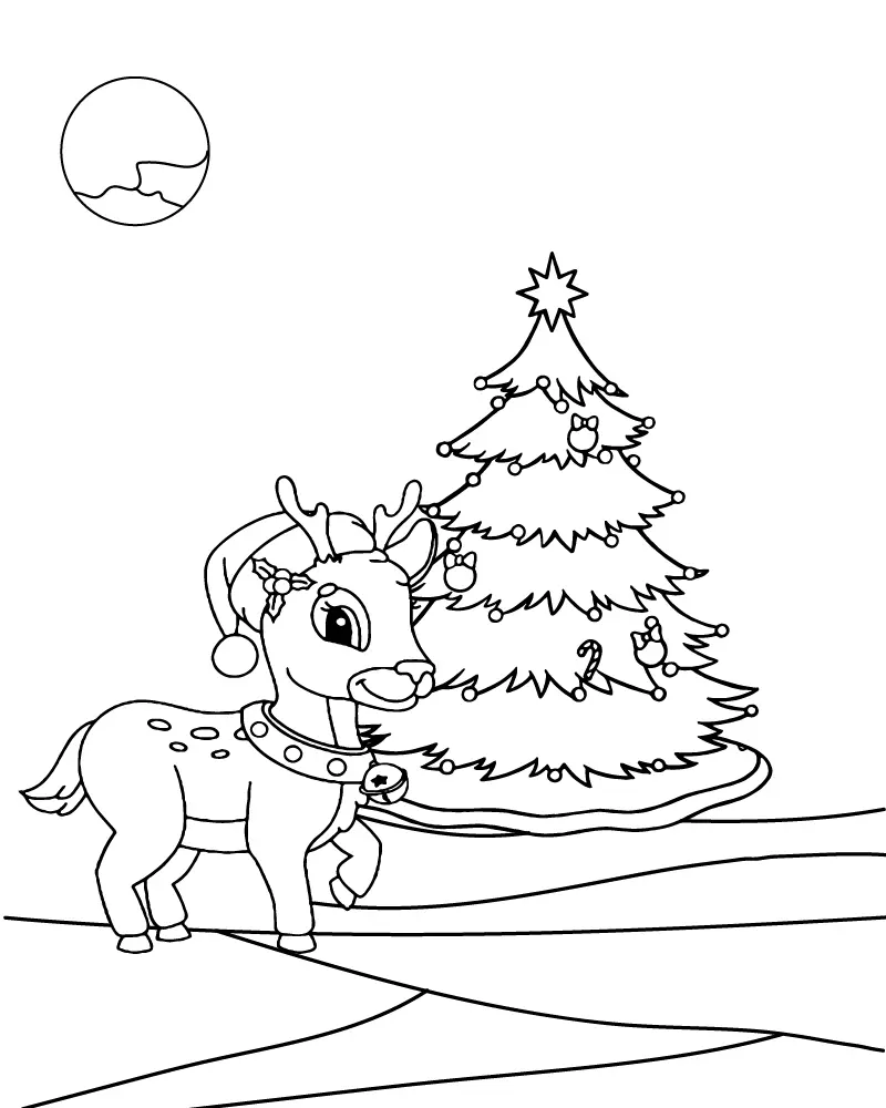 Einfaches Kindergarten-Weihnachten Ausmalbilder 10