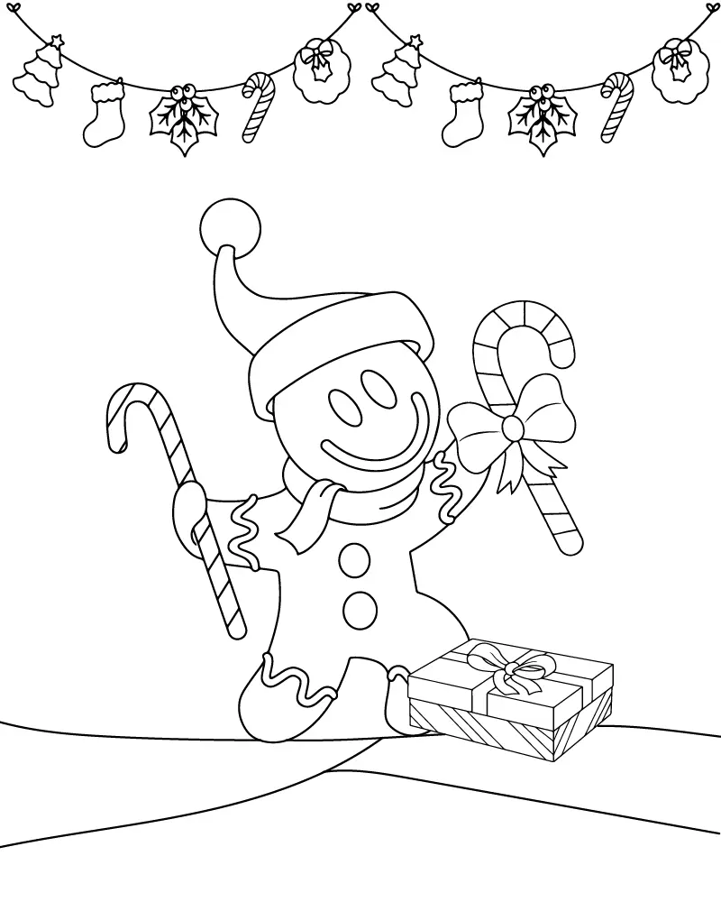 Einfaches Kindergarten-Weihnachten Ausmalbilder 3