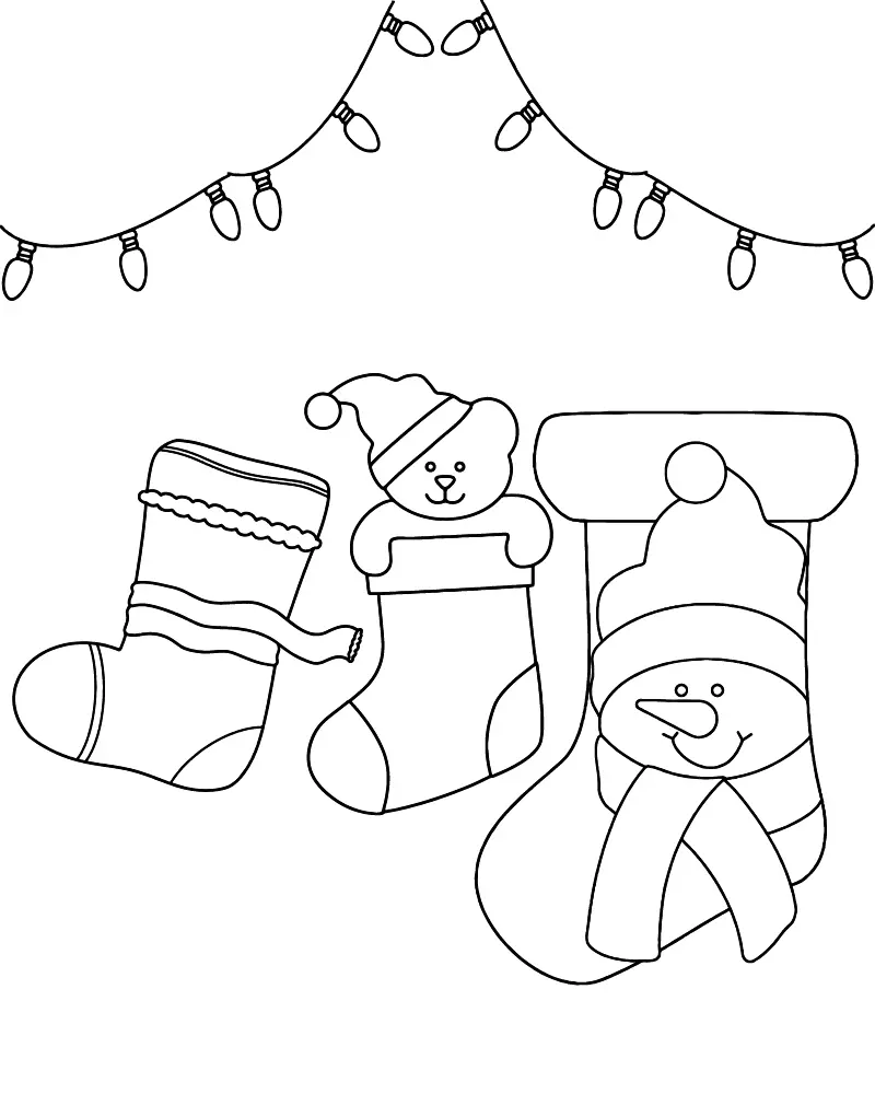 Einfaches Kindergarten-Weihnachten Ausmalbilder 5
