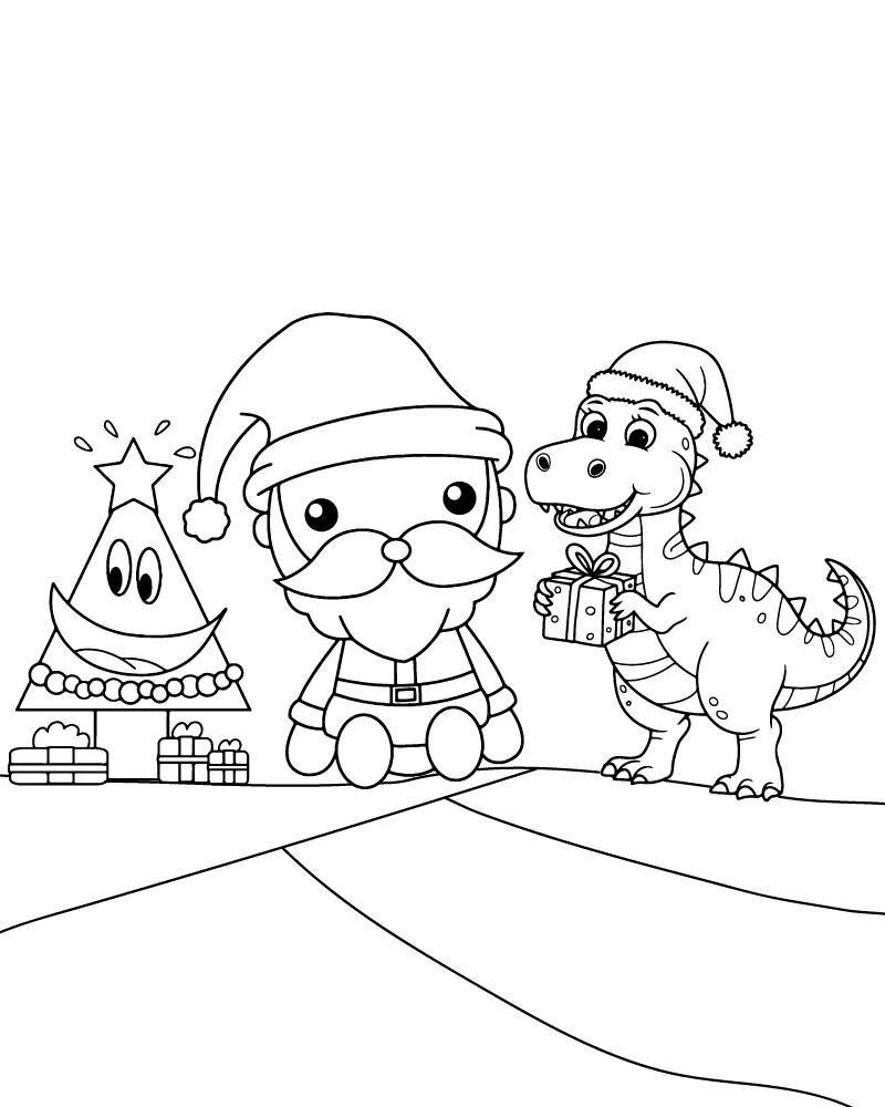 Einfaches Kindergarten-Weihnachten Ausmalbilder 7