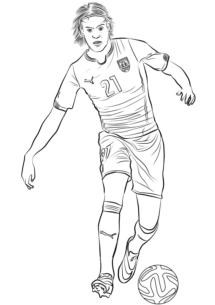 Edinson Cavani Coloring Pages