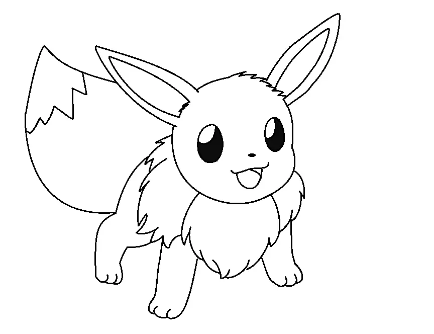 Eevee Pokemon Coloring Pages 1