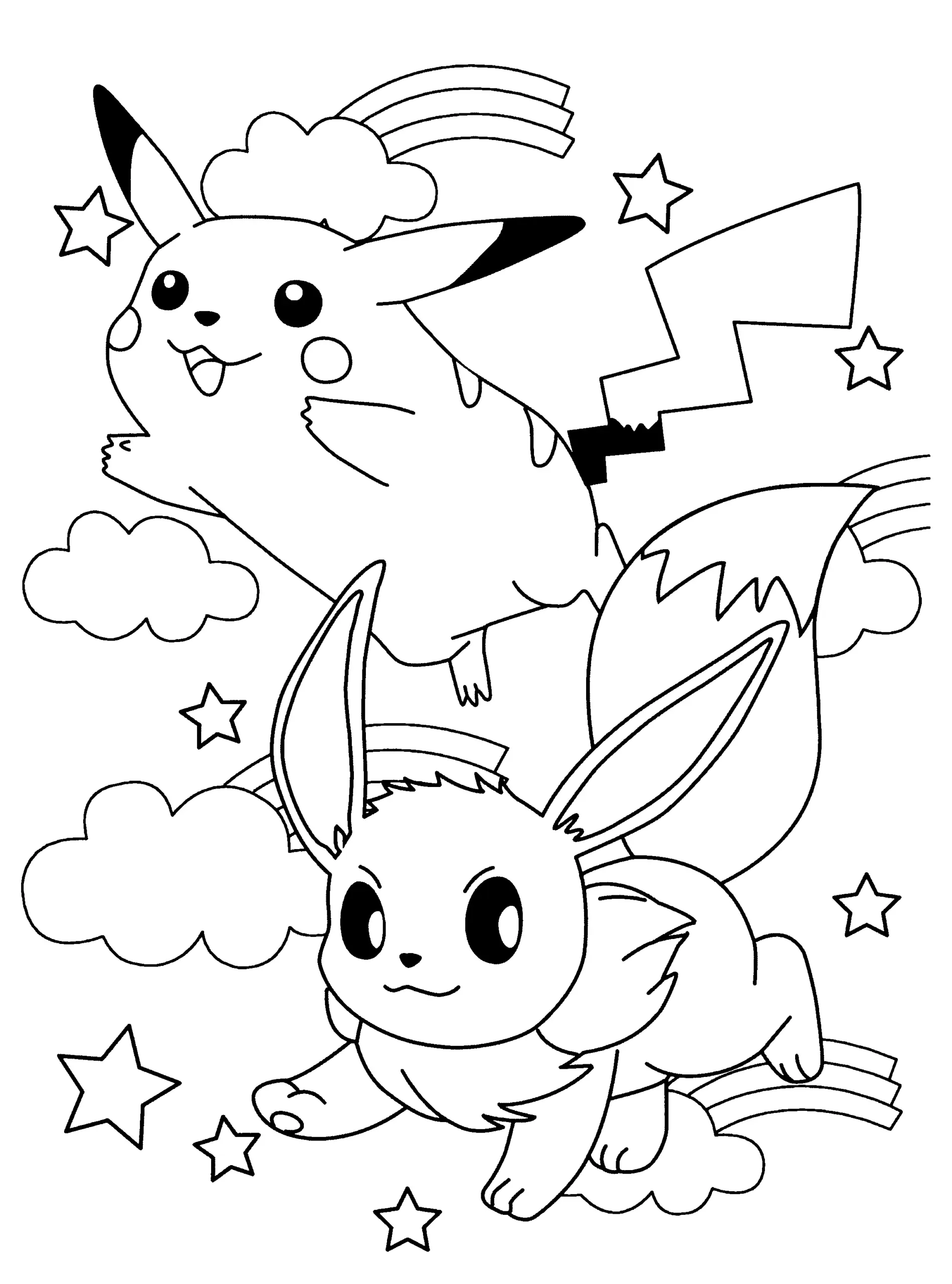 Eevee Pokemon Coloring Pages 14