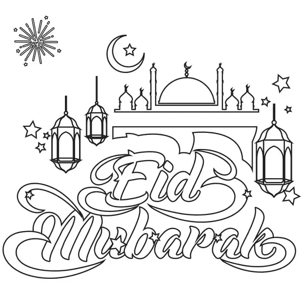 Eid Al Fitr Coloring Pages 4