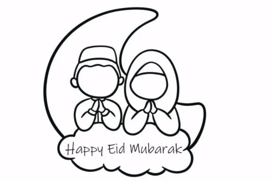 Eid Mubarak para colorir 13