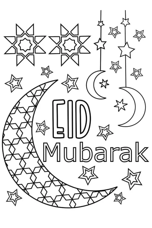 Eid Mubarak para colorir 16