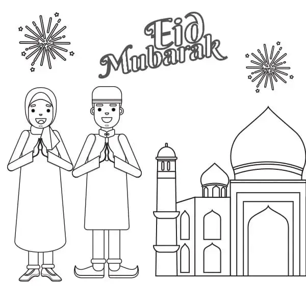 Eid Mubarak para colorir 19