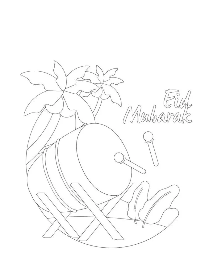 Eid Mubarak para colorir 20