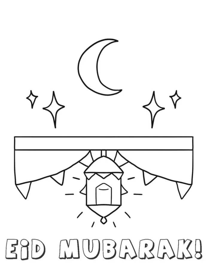 Eid Mubarak para colorir 29