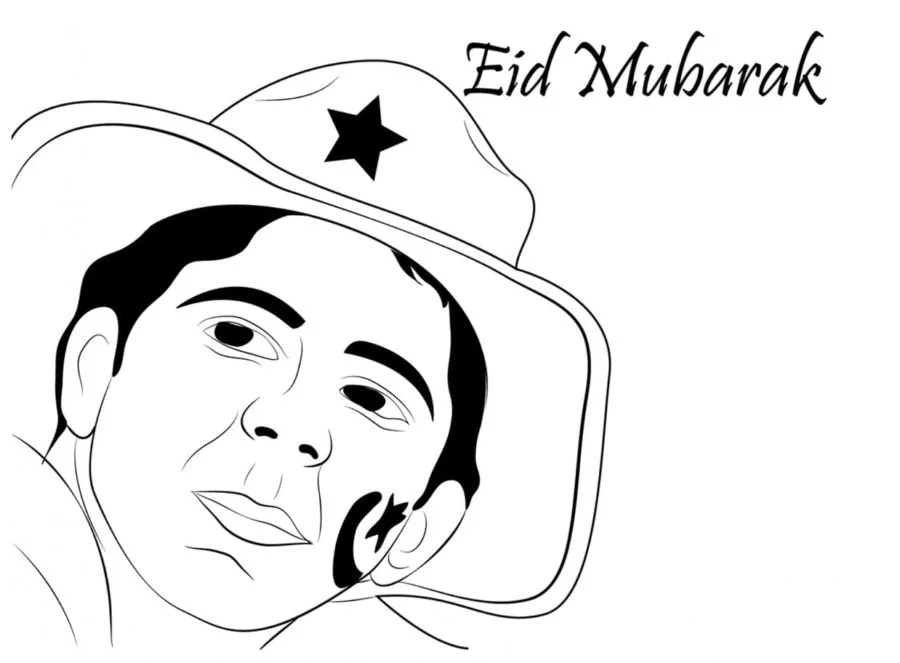 Eid Mubarak para colorir 32