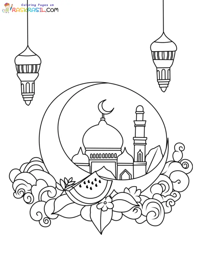 Eid Mubarak para colorir 41