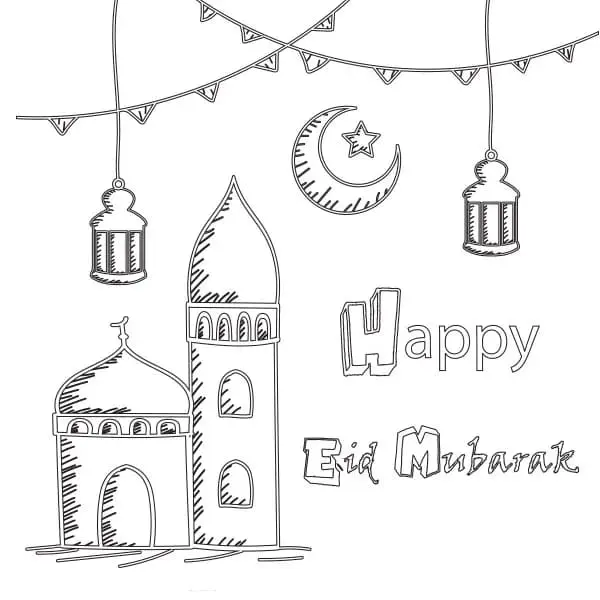 Eid Mubarak Ausmalbilder 49