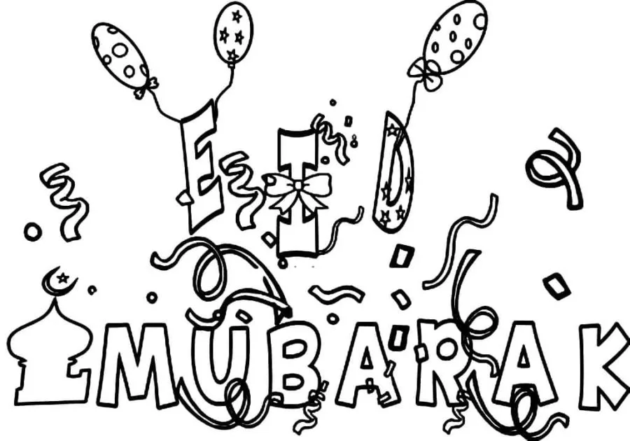 Eid Mubarak Coloring Pages 52