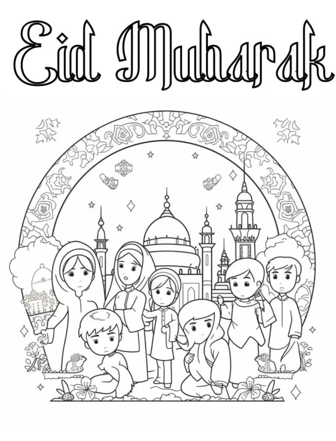 Eid Mubarak Coloring Pages 57