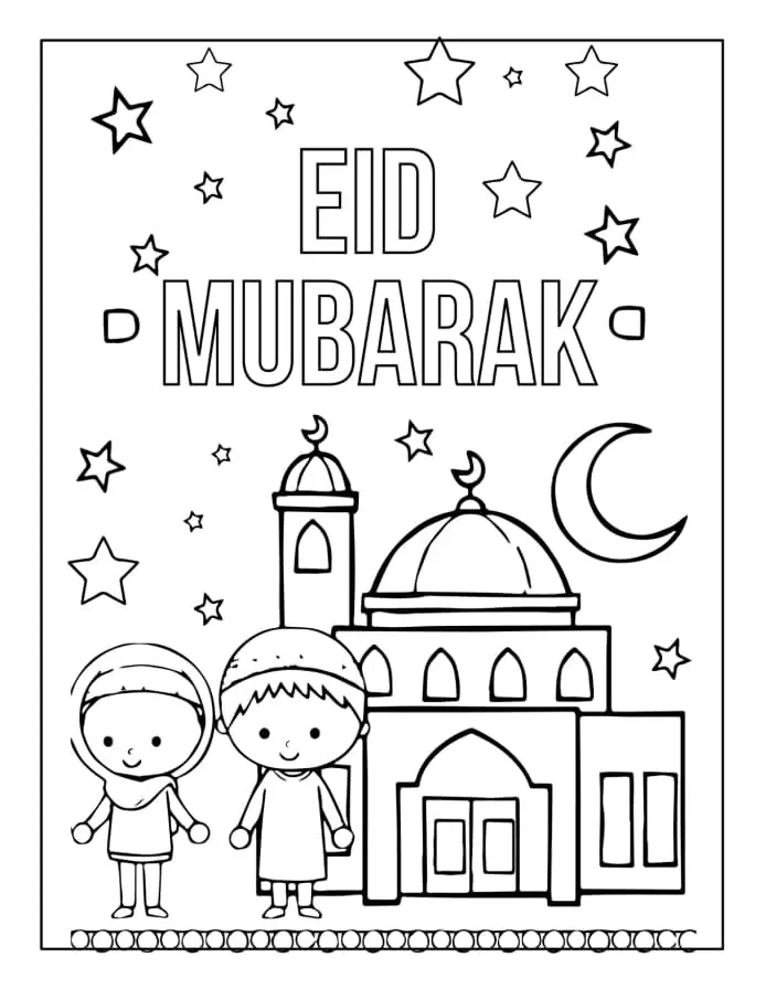Eid Mubarak Coloring Pages 58