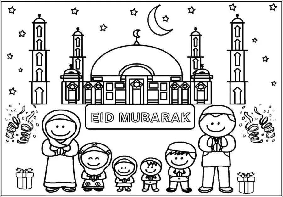 Eid Mubarak para colorir 63