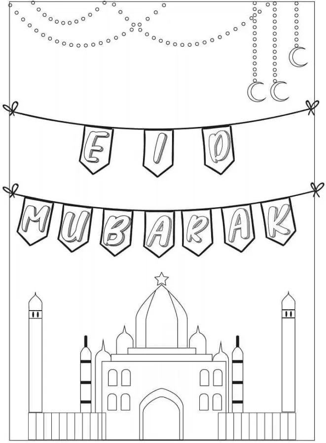 Eid Mubarak Coloring Pages 69