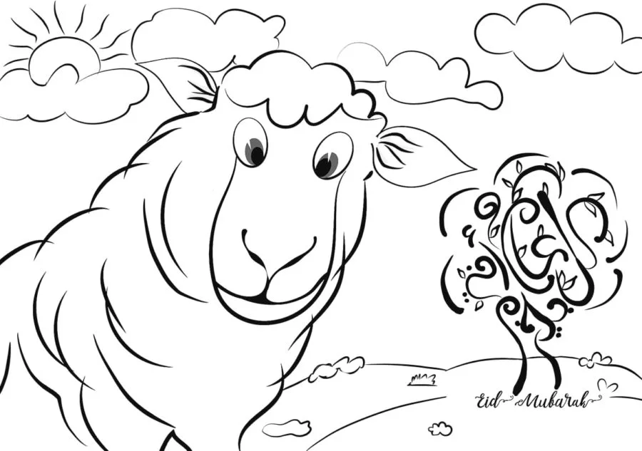 Eid Mubarak para colorir 70