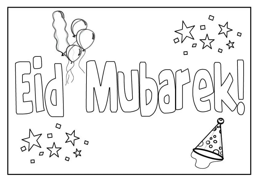 Eid Mubarak Coloring Pages 71