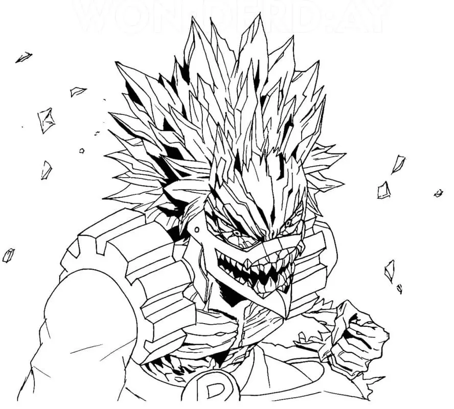 Eijiro Kirishima Coloring Pages 15